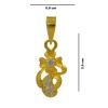 22K Gold Stoned Casting Flower Pendant